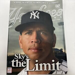 Arod 2008 Yankees Magazine July, 2008 with Team Poster  Ticket July‎ 8 2008